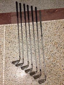 Vintage Ping Eye 2 Black Dot Irons 3-S 4 5 6 7 8 9 S Matching Numbers Temper