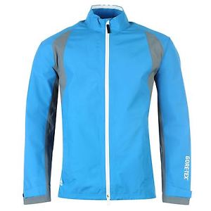 Adidas GorTex Pac ClimaProof Golf Jacket Mens Blue Top Winbreaker Coat