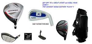 +2 INCH TALL MENS FULL GOLF CLUB SET w460 DRIVER+5 WOOD+HYBRID+IRONS+BAG+PUTTER