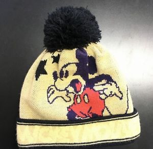 Fall retro Mickey  men`s knit cap with sweets From Japan