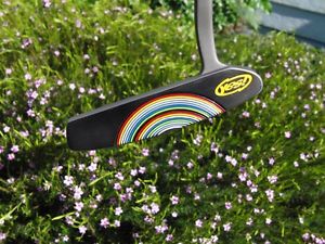 Yes Tracy II Putter Refinished in Smoke Silver w/Rasta Rainbow and IOMIC Grip