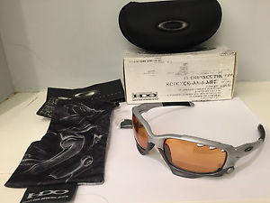 NEW Oakley JAWBONE Silver / Black Persimmon Iridium Photochromic Vented 24-209