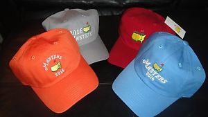 2016 Masters Gof Caps (Set of 4) Orange, Red, Light Blue, Grey. Augusta, Spieth.