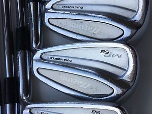 EXCELLENT MIZUNO MP-58 CHROME FORGED BLADE IRON SET 4-PW