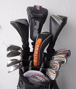 COMPLETE SET MEN'S LH NIKE PING GOLF CLUBS DRIVER FWYS HYB IRONS PUTTER WEDGE!