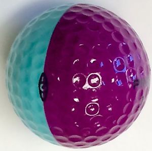 Ping Eye golf ball PLUM & AQUA RARE 1/2 color Combo collector *Excellent