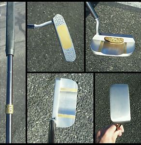 **MINT** Xenon German Stainless GSS Mixed Metal hand made putter leather grip