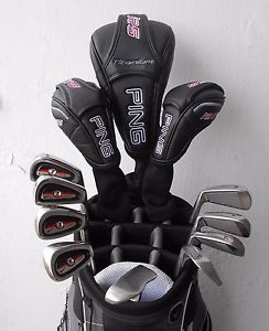 COMPLETE SET MEN'S RH PING NIKE GOLF CLUBS DRIVER FAIRWAYS IRONS PUTTER WEDGE!