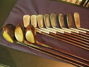 1930's MacDonald Smith vintage old set of clubs irons woods Link Lyon Nashville