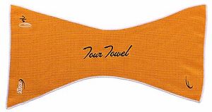 48 EXSITE Golf Pineapple Waffle Caddy Towel Large 41 x 7 x 21 Orange White NEW