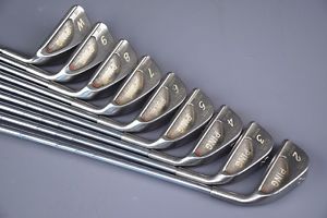 VINTAGE PING KARSTEN III 17-4 RED DOT IRONS 2-PW ~ ALL MATCHING SERIAL NUMBERS!