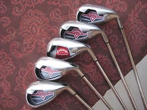 2006 MENS CALLAWAY BIG BERTHA IRON SET, 6-PW, RIGHT HANDED, UNIFLEX STEEL SHAFTS