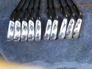 Mens MIZUNO MX 800 Y TUNE  3 TO PW PLUS 52 AND 58 DEG WEDGES,forged heads