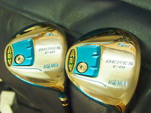 Honma Beres Mens E-01 #3 #5 fairway woods 3 Stars 45R Great Excellent !