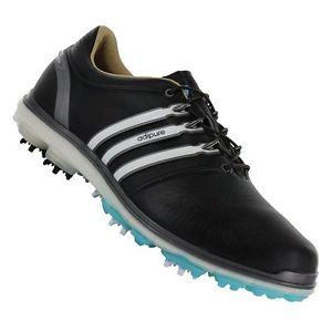 Adidas 2014 Mens Pure 360 WIDE Golf Shoe (Black/Running White/Samba Blue - 11)