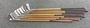 10 Tom Stewart Antique Wood Shaft Clubs