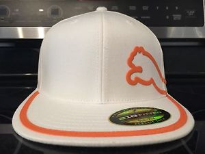 NEW Puma Cobra Golf Rickie Fowler PGA Tour Issue Vibrant Orange White Hat Cap