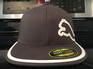 NEW Puma Cobra Golf Rickie Fowler PGA Tour Issue Gray Grey Black White Hat Cap