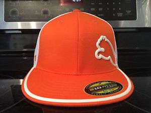 NEW Puma Cobra Golf Rickie Fowler Tour Issue Vibrant Orange White Mesh Hat Cap