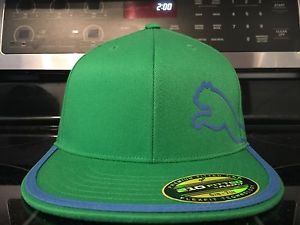 NEW Puma Cobra Golf Rickie Fowler PGA Tour Issue Verdant Green Blue Hat Cap