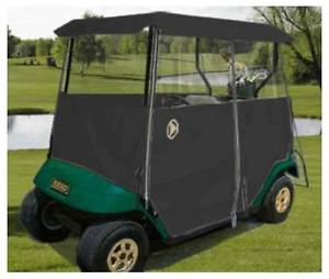 2 Passenger Drivable Golf Cart Enclosure in Black [ID 100175]