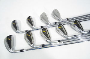 -LH- TAYLOR MADE ROCKETBLADEZ IRONS (4-PW,AW,SW) IRON SET - Steel REGULAR Flex