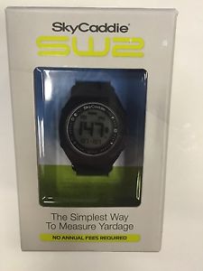 "NEW 2016" SKYCADDIE SW2 NO FEES GOLF GPS WATCH BLACK / CHROME