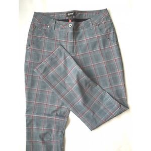 Abacus Ladies Putter Stretch check grau/rot kariert Damenhose