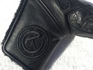 SCOTTY CAMERON Black LEATHER & ALLIGATOR INDUSTRIAL CIRCLE T TOUR HEADCOVER 1/25