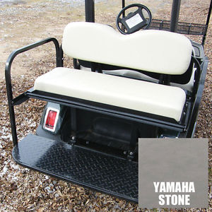 YAMAHA Drive Rear Golf Cart Flip Seat/OEM STONE Cushions/FREE Delivery