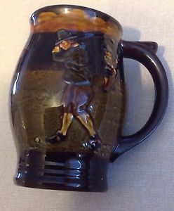 Rare Antique Golf Ceramic Beer Mug - Royal doulton C1920s