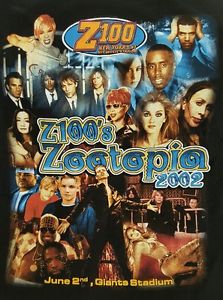 Z100'S ZOOTOPIA 2002 RAP HIP HOP ROCK - OUTKAST / P. DIDDY / PINK L/ 2XL VINTAGE