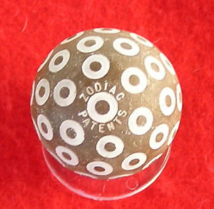 ANTIQUE GOLF BALL,GUTTA-PERCHA, MARTINS ZODIAC, c 1900