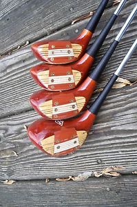 4 Club Set 1,2,3,4 MacGregor Oil Hardened M85W Super EyeOMatic Woods Refinished