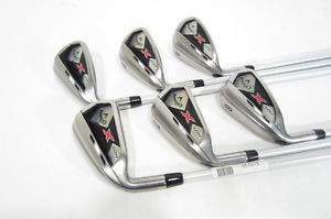 -LH- CALLAWAY 2013 X HOT IRONS (6-PW,AW) IRON SET w/Graphite REGULAR Shafts