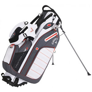 *2016* Callaway Golf Hyper Lite 5 Stand / Carry Bag, Light Weight White Orange