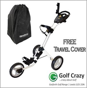 2016 Powakaddy Twinline 4 Golf Push/Pull Cart Trolley White NEW