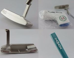 YAMADA GOLF PUTTER For Right Handed 34" Milled Emperor II With Cover From Japan