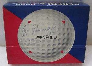 8 WRAPPED PENFOLD MULTIDENTIFICATION AMER SIZE GOLF BALLS W/ORIGINAL DOZEN BOX