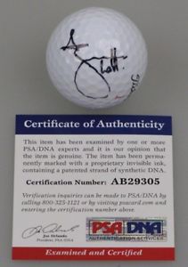 ADAM SCOTT Hand Signed Golf Ball + PSA DNA COA