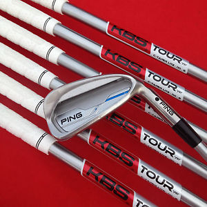 "EXCELLENT" PING i E1 Iron set, 4-Pw, Stiff, KBS TOUR C-Taper LITE 110 BLACK Dot