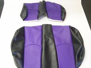 Yamaha Drive Rear Flip Seat & Custom Deluxe Seat Cover Combo Pkg(Black/Purple)