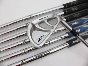 [USED] PRGR GOLF JAPAN iD FORGED IRON SET SPEC STEEL3 #4-9,P (7 clubs) M-43 9358