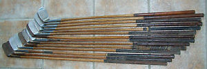 14 Antique Vintage 1905 To 1930 Macgregor Hickory Wood Shaft Golf Clubs Duralite