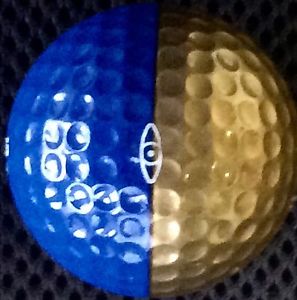 Ping Eye GOLD & Dark Blue Golf Ball *Excellent *RARE White writing *Mint*