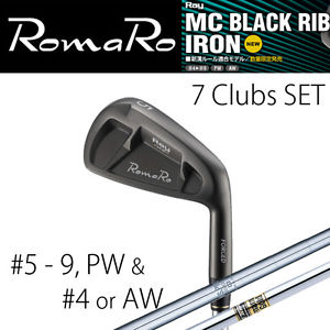 [NEW] RomaRo GOLF JAPAN Ray MC BLACK RIB IRON SET #5-PW&Choose1 (7Clubs) 2016
