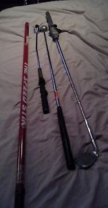 4 AWESOME GOLF TRAINING CLUBS GRIP  PUTTING SWING SPEED AND WEIGHTED WARM UP