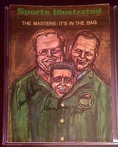 1966 Masters Sports Illustrated SI Big 3 Signed Arnold Palmer Jack Nicklaus