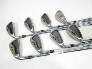 -LH- TAYLOR MADE RAC R7 XD IRONS (4-PW,AW) IRON SET w/Steel REGULAR Flex Shafts