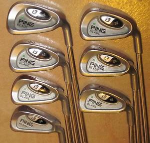 GOLF CLUB SET PING i3 + Blade  Green Dot - Steel  Stiff ? #3 - #9    (7 Irons)